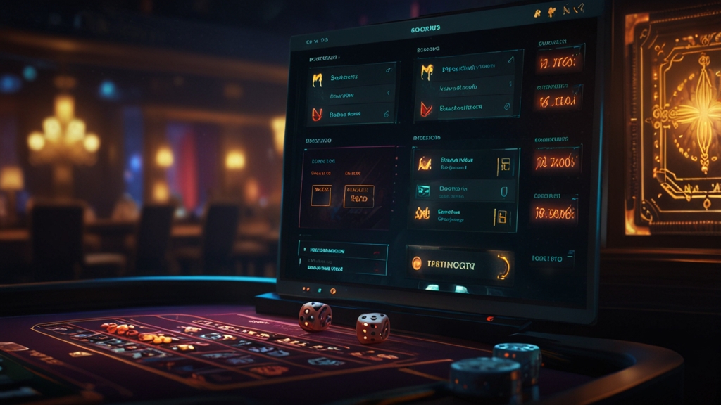 Casino-Oberfläche mit Eingabefeld für einen No-Deposit-Bonuscode