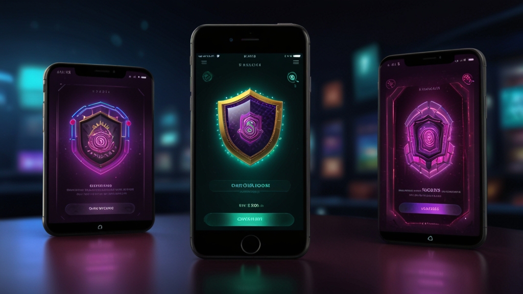 Smartphone mit sicherem Login und Würfel-Symbol im Casino-Design